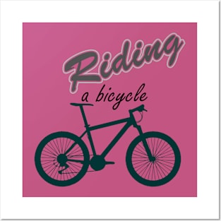 riding a biycle Posters and Art